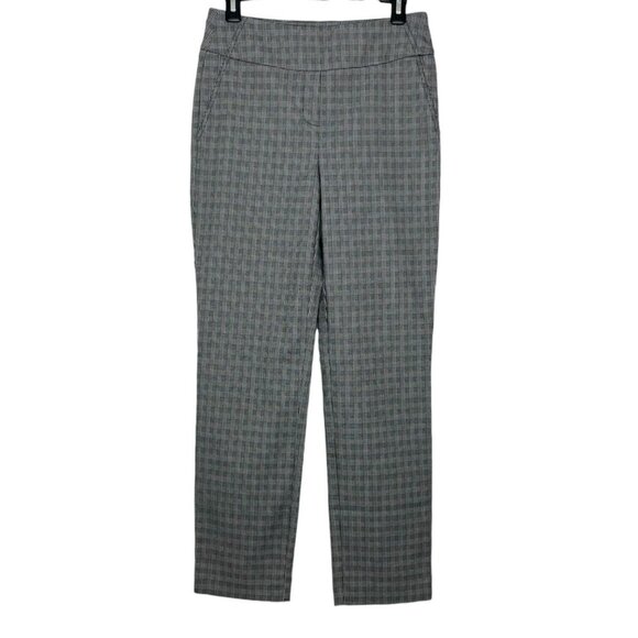 Hilary Radley Womens Pants Size Small Plaid Built Tummy Control Pull On Stretch - Picture 1 of 6